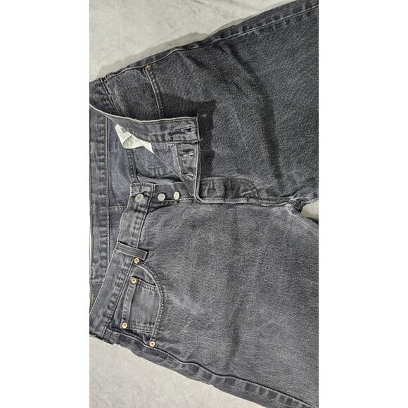 Levis 501 Jeans Mens 40x32Black Denim Button Fly Straight July 2011 - Picture 3 of 10